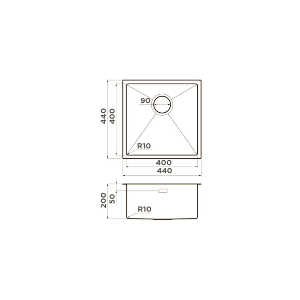 Мойка кухонная Omoikiri Taki 44 Золото светлое 4973520 — изображение 4