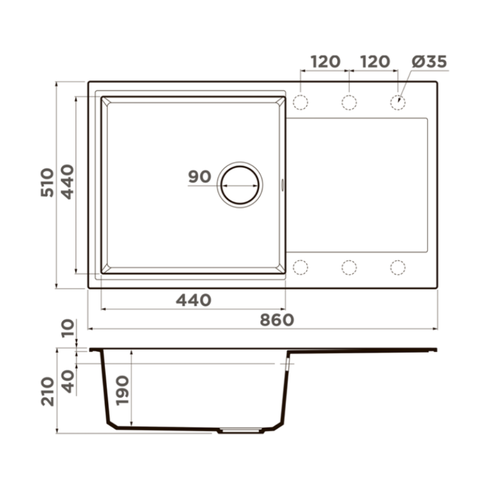 Мойка кухонная Omoikiri Daisen 86 Ваниль 4993694 — изображение 4