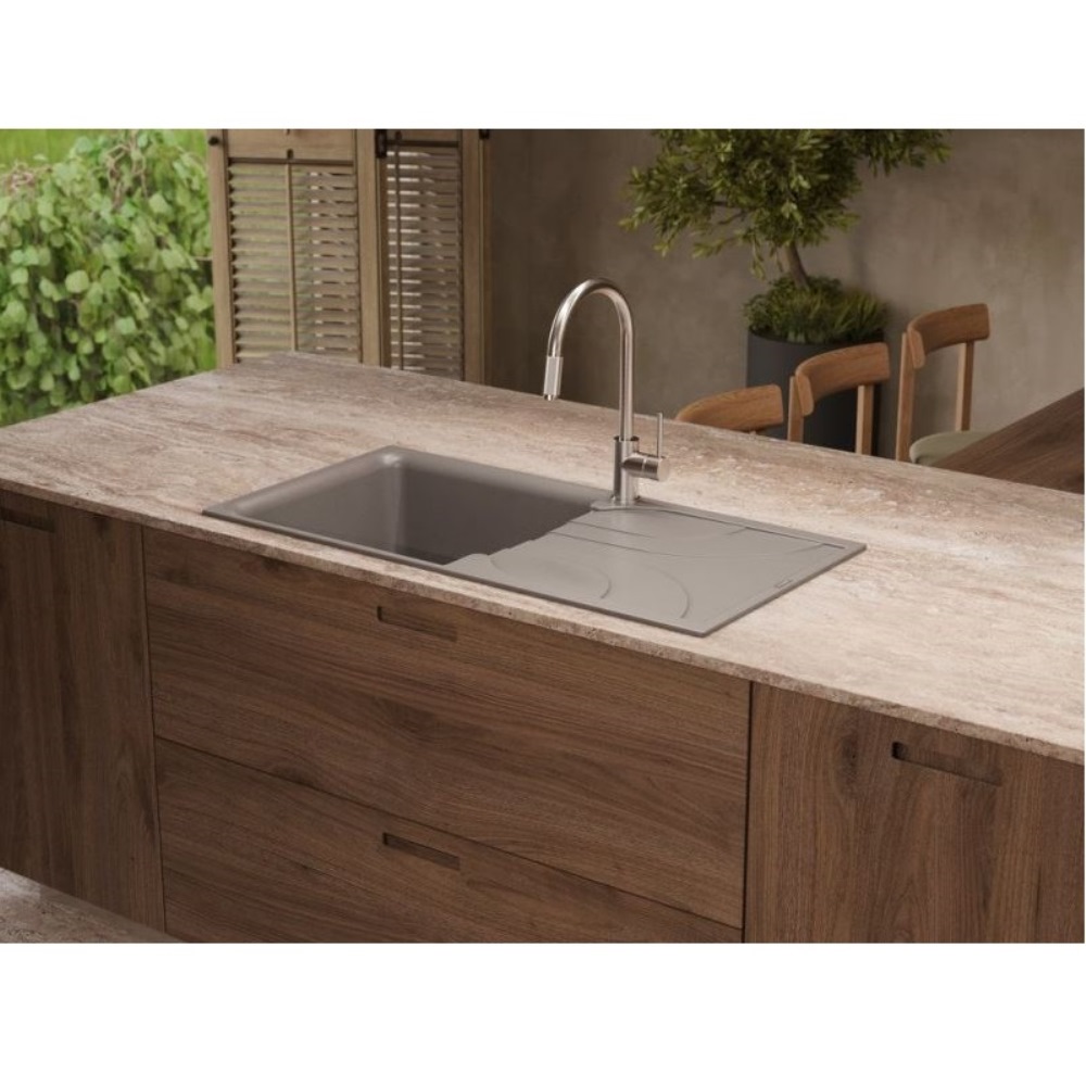 Мойка кухонная Omoikiri Yasugata 100 Платина 4993851 — изображение 2