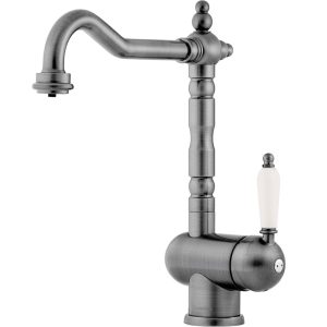 Смеситель для кухни Omoikiri Kyoto Серебро античное / Белый 4994352